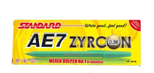 Pulpen AE7 Zyrcon Standar Hijau